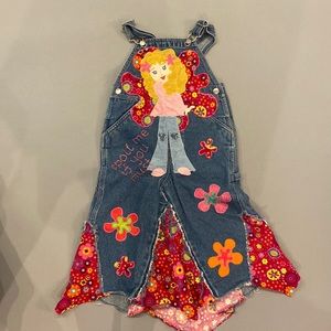 Custom boutique girl overall jumper size 5-6